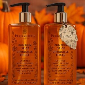 Pecksniff’s London Pumpkin Spice Hand Wash 2-Pack 500ml Each NWT  Fall Scent